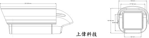 KC-7970 60M紅外線彩色攝影機尺寸