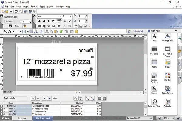 brother QL-810W �W���t�L�u�������ҦC�L��P-touch Editor �n��-sunwe�W�����