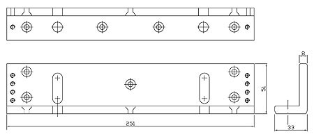 PG-BLO110A 磁力鎖主體用L型固定支架