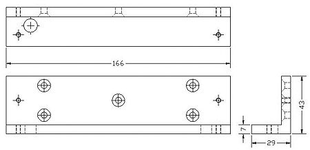 PG-BLO180 磁力鎖主體用L型固定支架