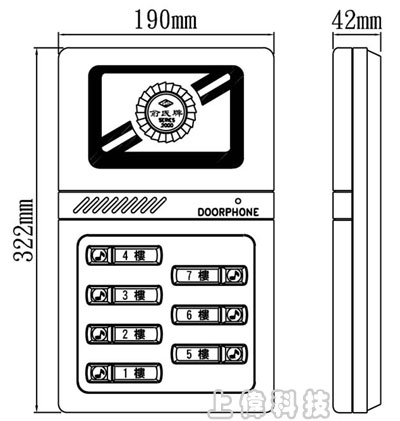 DP-275A-7 YUS 二線式七戶門口對講機