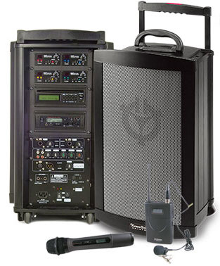 CHIAYO 嘉友 Victory 2000 U2TSR 模組手提式雙頻道無線擴音機 75W 功率輸出高低音喇叭內建 TAPE / CD / USB MP3 播放器