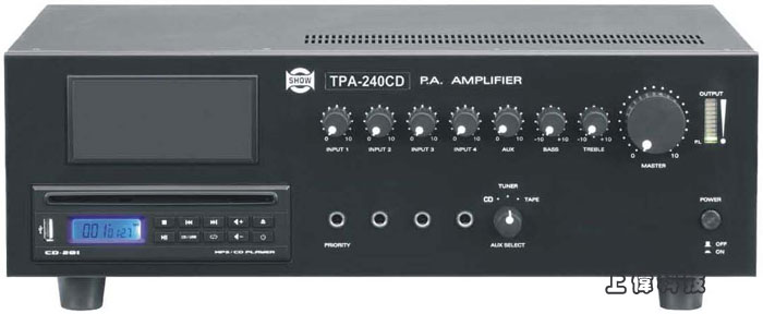 TPA-60CD SHOW模組式公共廣播擴音機-60W輸出功率內建單片吸入式CD機