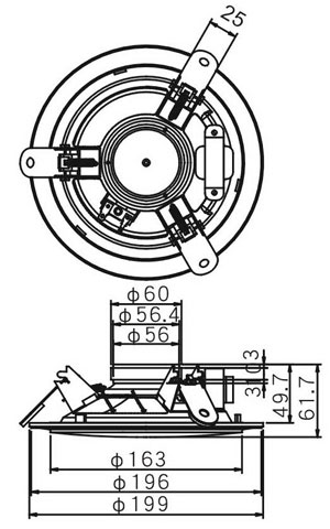 CSL-6112-SHOW-PA廣播用崁頂式喇叭