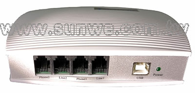 T5U2 二路電話 USB 錄音盒-上偉科技www.sunwe.com.tw
