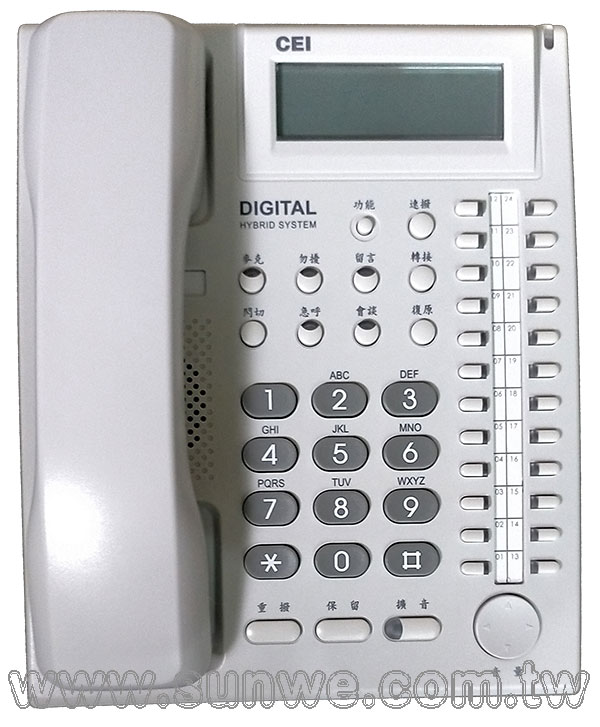 DT-8860A 萬國 CEI 24鍵背光顯示型數位話機-上偉科技www.sunwe.com.tw
