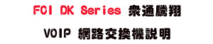 FCI DK Series ���q�˵� VOIP �����洫�������U���~�`���t�ΡU���_�{������ - �W�����