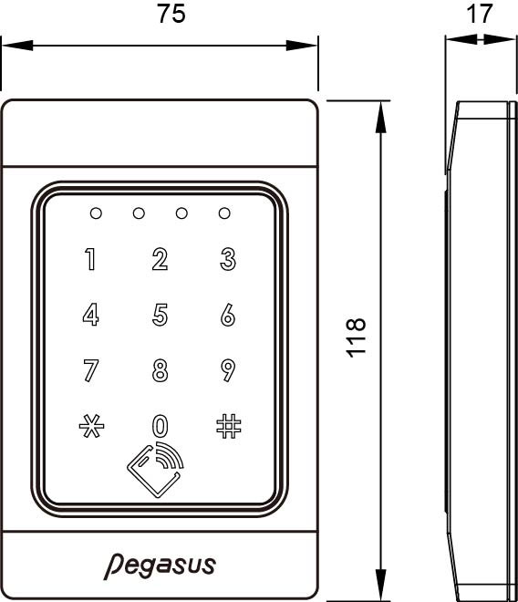 PP-33 觸控式門禁考勤感應讀卡機-上偉科技www.sunwe.com.tw