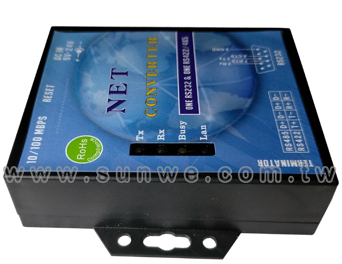 ST-IP100A-TCP/IP轉RS485/422/232通訊轉換器-上偉科技www.sunwe.com.tw