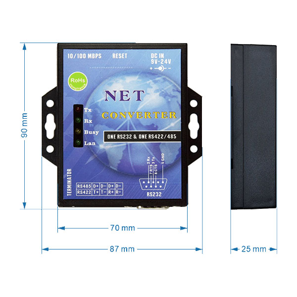 ST-IP100A-TCP/IP轉RS485/422/232通訊轉換器-上偉科技www.sunwe.com.tw