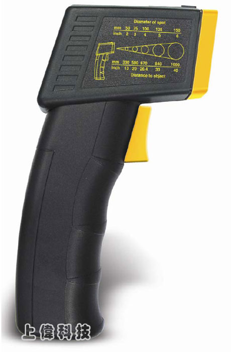 TM-956紅外線溫度計-測量範圍 : -30 ~ 300°C ± 3%'解析度 : 0.5°C'放射率固定 0.95'攝氏(°C) / 華氏(°F)單位選擇'距離與量測點比(D:S)=7:1'LED 紅光指引 自動背光及自動讀值鎖定功能,由上偉科技專業銷售'工程安裝'維修服務,洽詢電話02-22267567(代表號)由專人服務