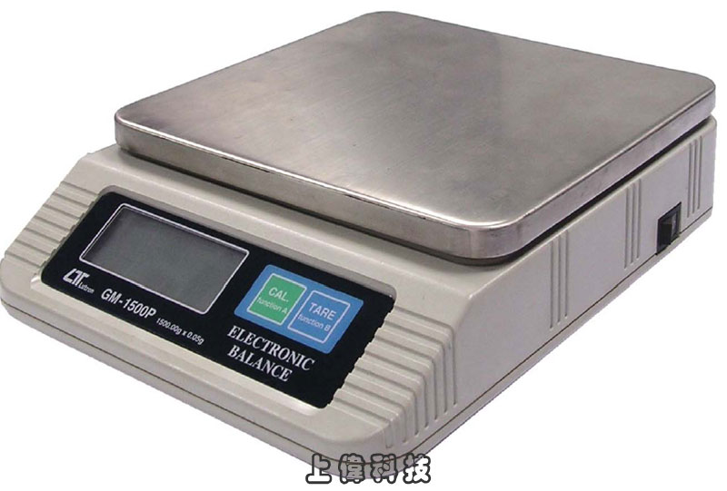 GM-1500P 精密磅秤-秤量範圍 : 0.50 ~ 1500公克 x 0.05公克'精確度 : ±0.05%'具有自我校正功能/計數功能'RS-232/USB 連接介面,由上偉科技專業銷售'工程安裝'維修服務,洽詢電話02-22267567(代表號)由專人服務