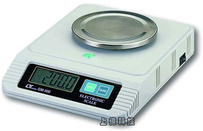 GM-500 數字磅秤-秤量範圍 : 0.3 ~ 500公克'解析度 : 0.1 公克'精確度 : ±0.1%'具有扣重'歸零功能'公克/盎司單位切換'GM-500 有 RS-232/USB 連接介面,由上偉科技專業銷售'工程安裝'維修服務,洽詢電話02-22267567(代表號)由專人服務