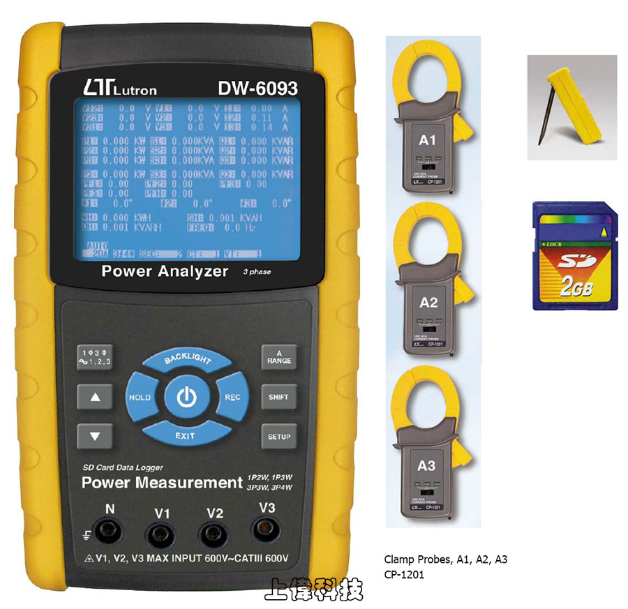 DW-6093 三相電力分析儀-sunwe精密儀器