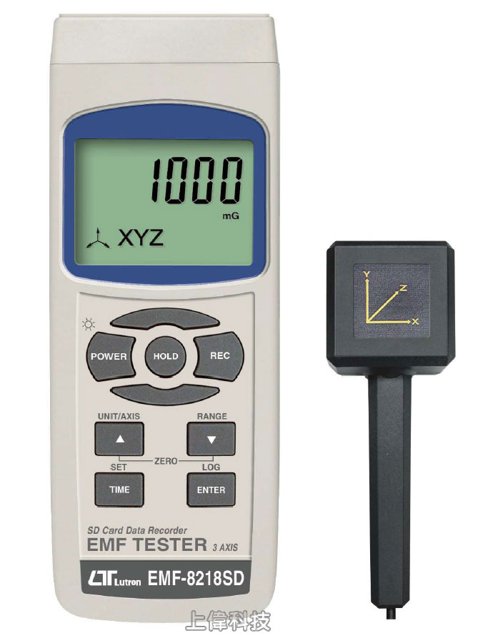 EMF-8218SD 記憶式3軸高斯計-上偉科技www.sunwe.com.tw