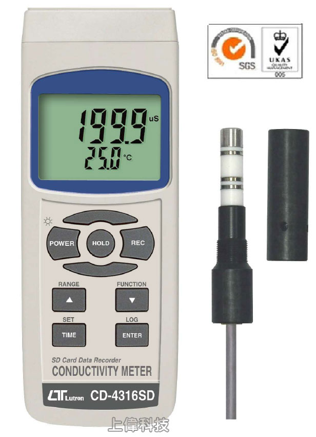 CD-4316SD 記憶式電導/TDS/鹽分計