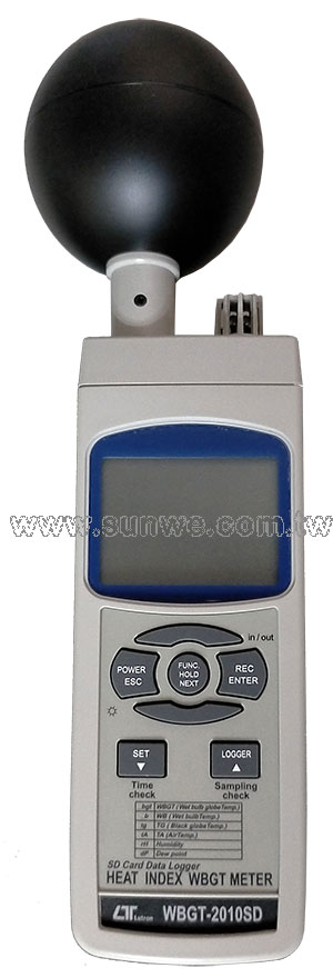 WBGT-2010SD 記憶式熱指數偵測儀-上偉科技www.sunwe.com.tw
