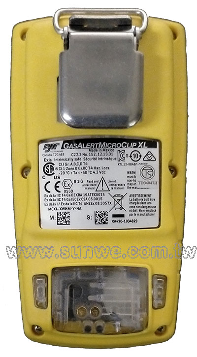 GasAlert MicroClip XL BW攜帶式四用氣體偵測器-上偉科技www.sunwe.com.tw