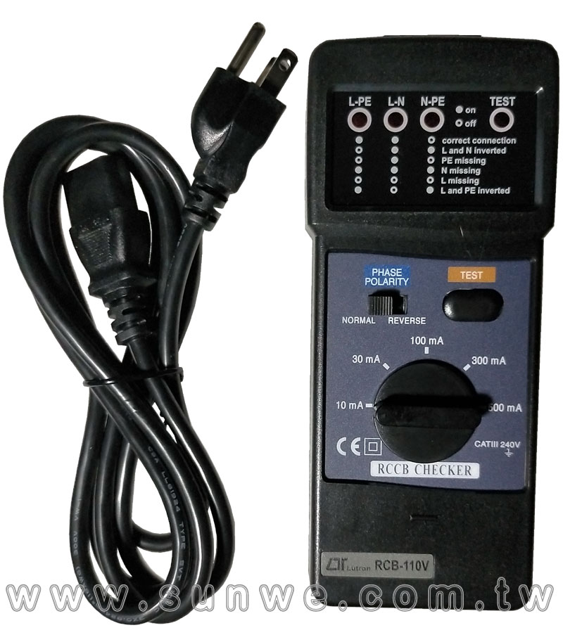 RCB-110V/220V 漏電斷路器測試計-上偉科技www.sunwe.com.tw