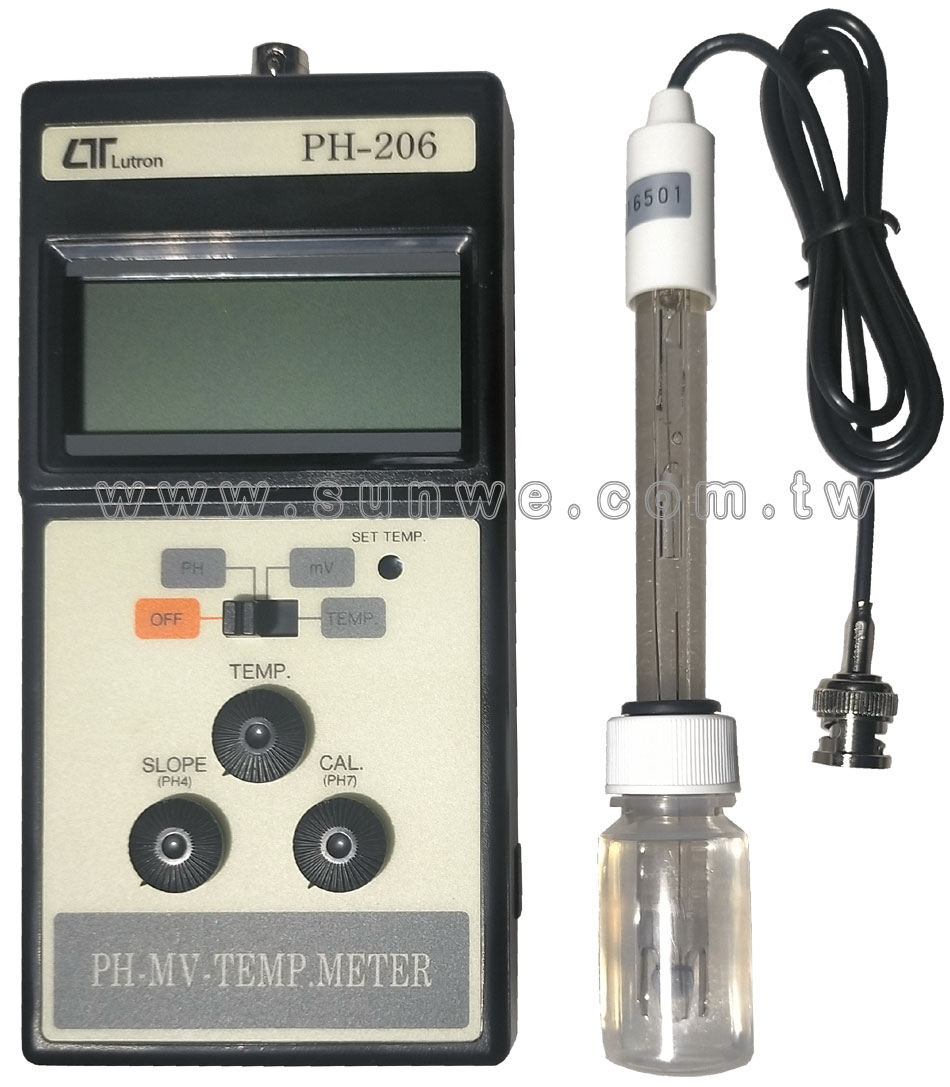 PH-206 專業型酸鹼計-上偉科技www.sunwe.com.tw