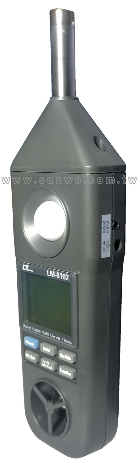 LM-8102 風速/照度/溫溼度/溫度/噪音計-上偉科技www.sunwe.com.tw