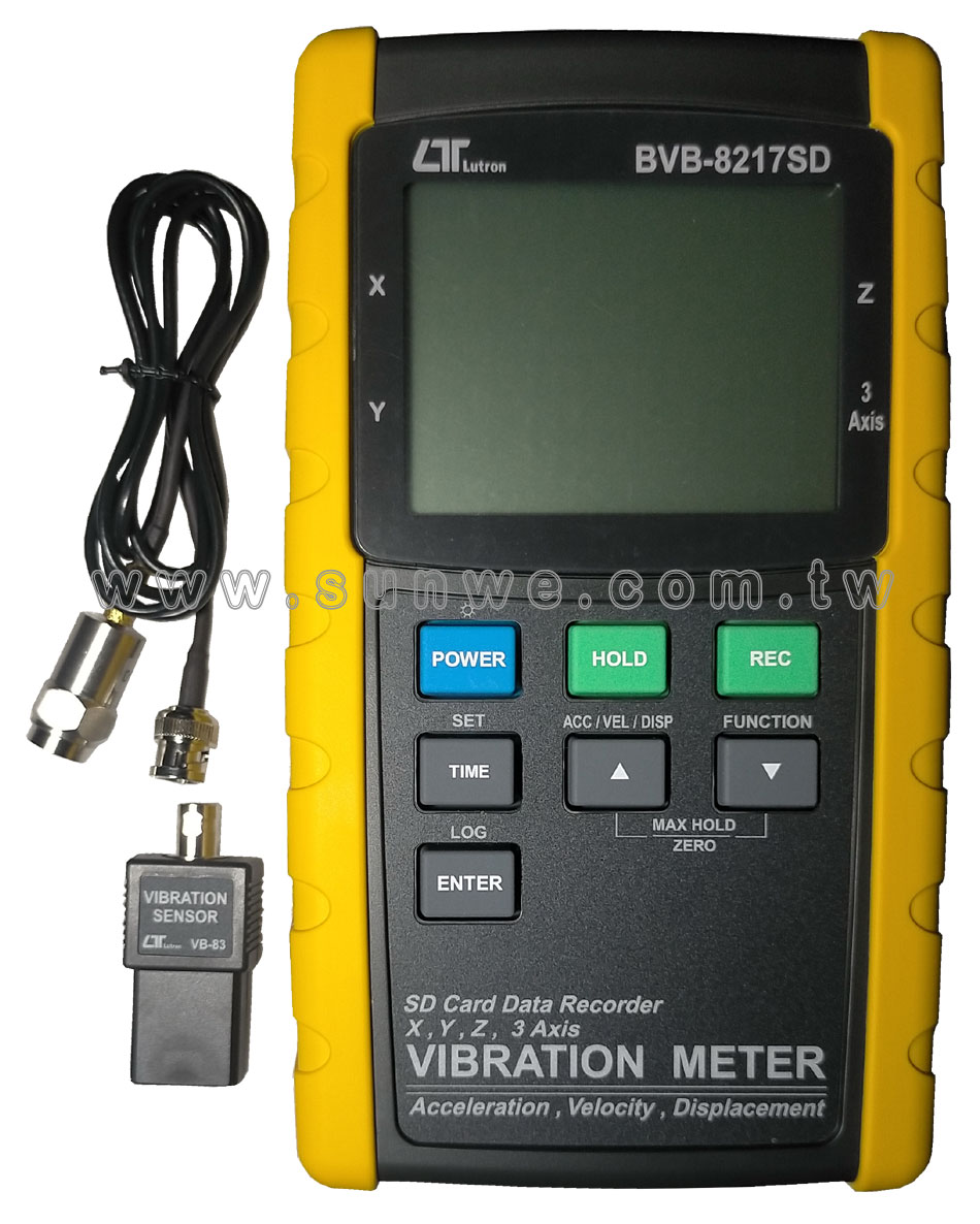 BVB-8217SD 記憶式三軸振動計-上偉科技www.sunwe.com.tw
