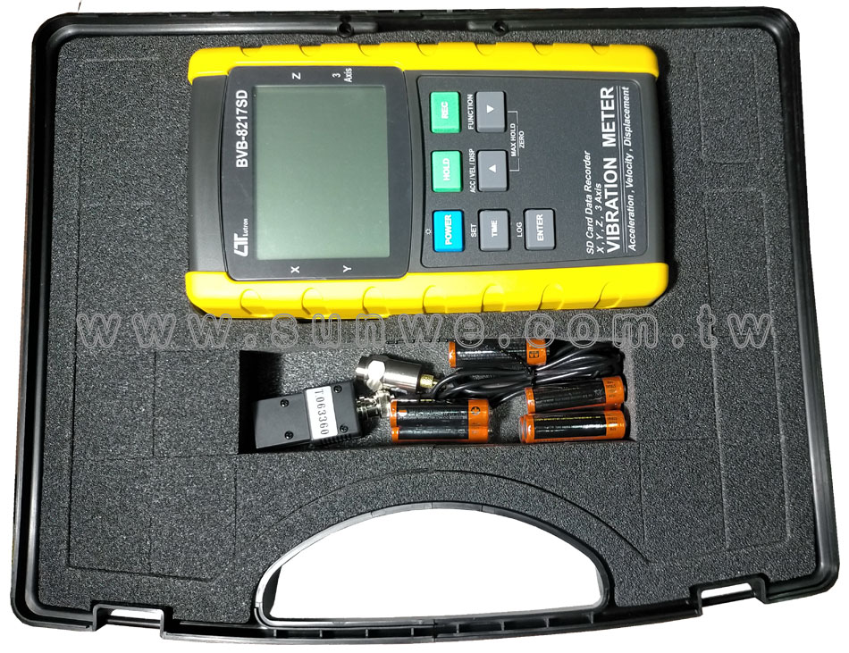 BVB-8217SD 記憶式三軸振動計-上偉科技www.sunwe.com.tw