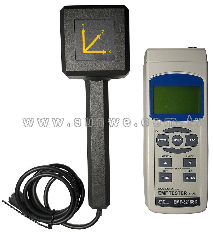 EMF-8218SD 記憶式3軸高斯計-上偉科技www.sunwe.com.tw