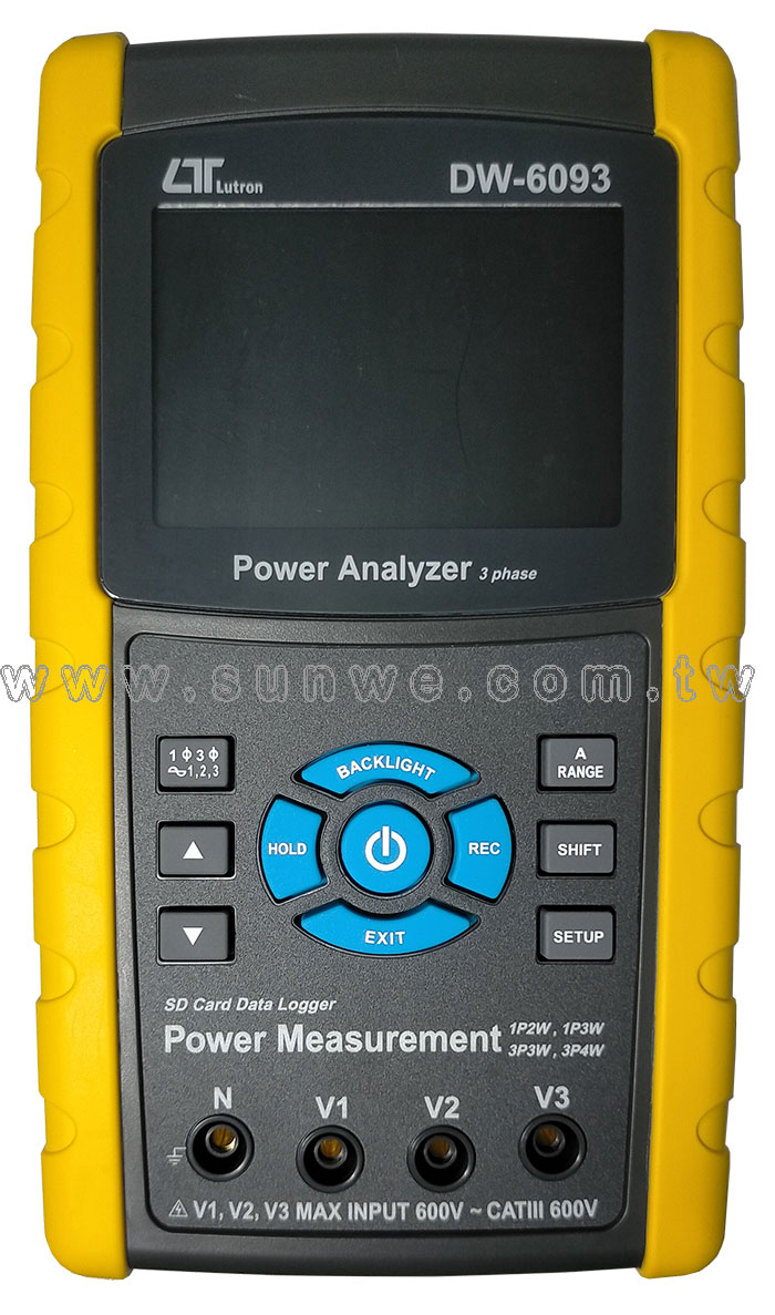 DW-6093 三相電力分析儀-上偉科技www.sunwe.com.tw
