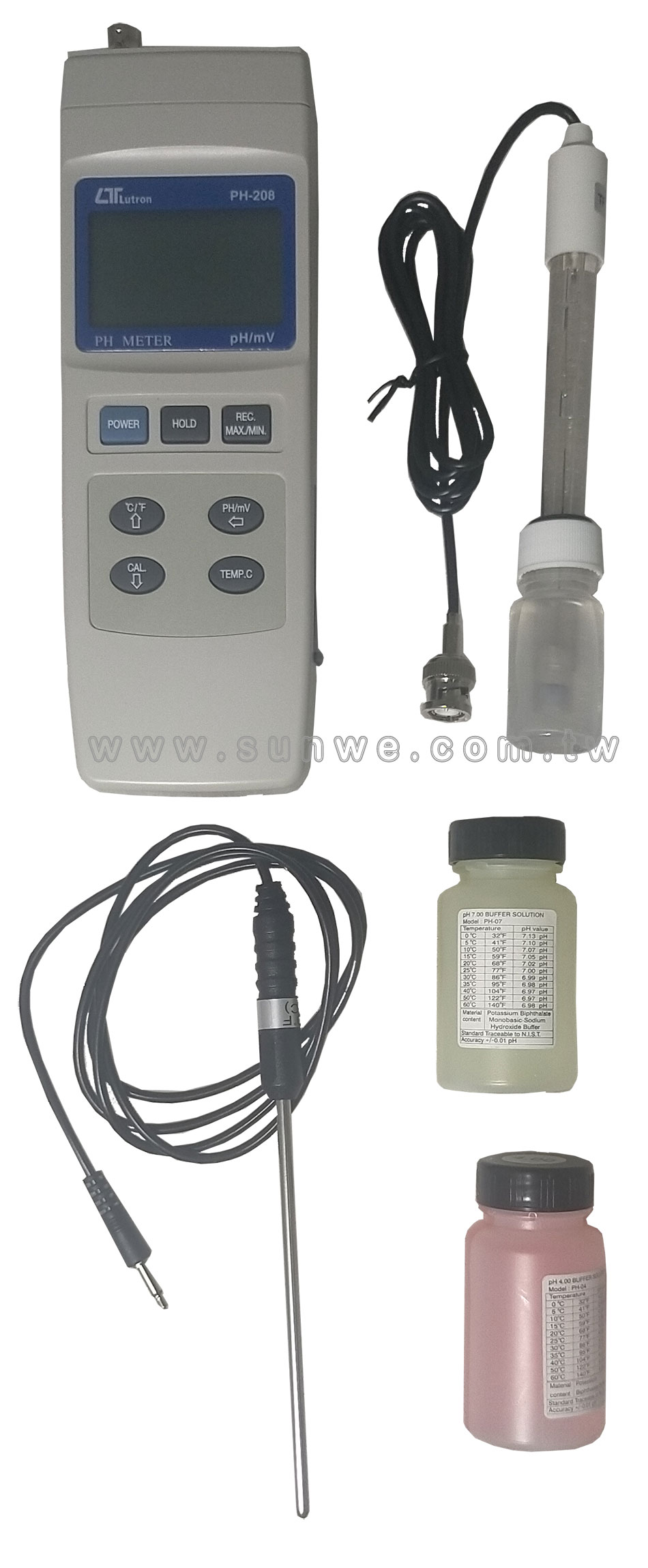 PH-208 酸鹼計-上偉科技www.sunwe.com.tw