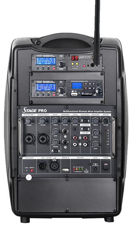 STAGE PRO 手提式多功能無線混音擴音機-上偉科技www.sunwe.com.tw
