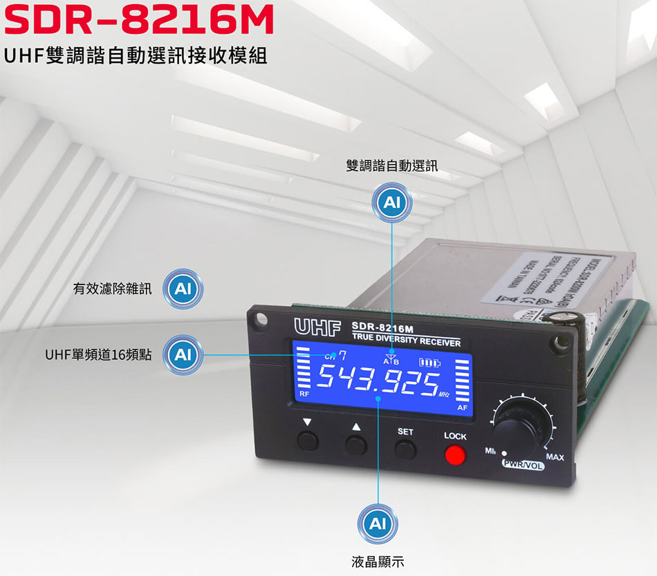 SDR-8216M UHFտӦ۰ʿTҲ-Wwww.sunwe.com.tw