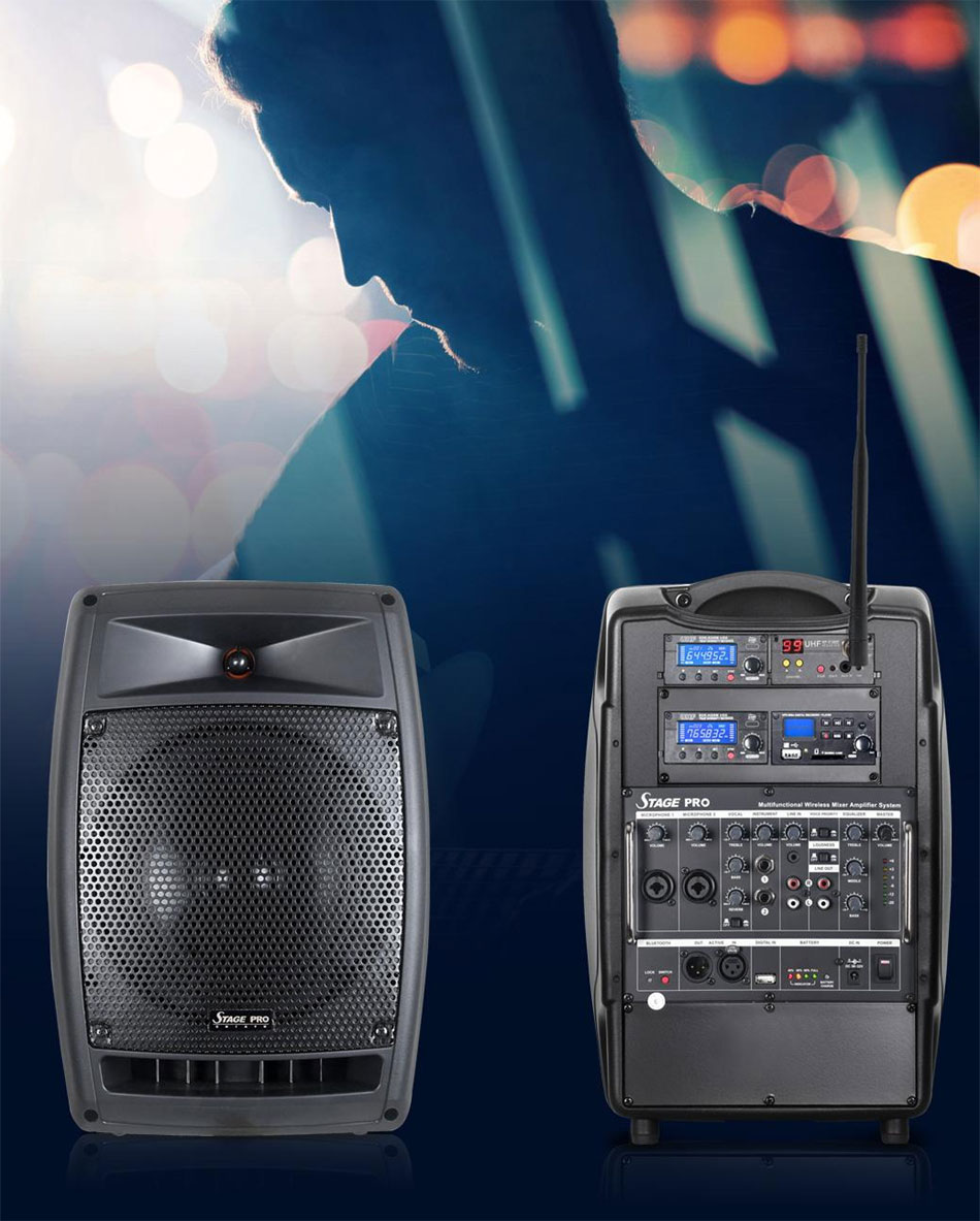STAGE PRO 手提式多功能無線混音擴音機