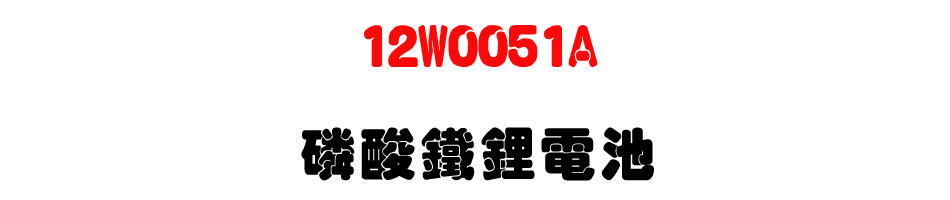 12W0051A 磷酸鐵鋰電池-上偉科技www.sunwe.com.tw