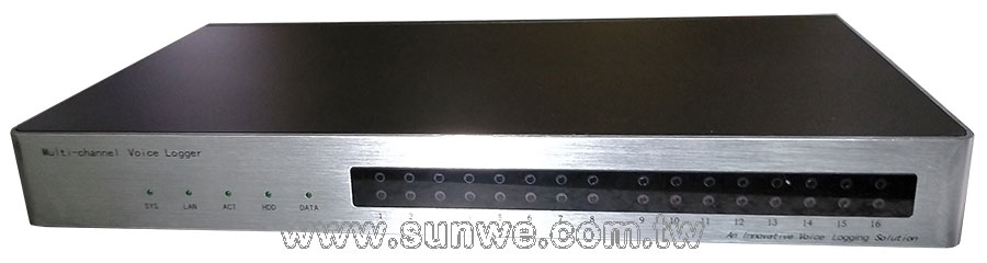 SVL2-16-HD 十六路崁入式電話錄音主機-上偉科技www.sunwe.com.tw